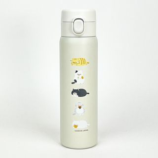 でぶねこ ワンプッシュボトル 480ml 保温 保冷 水筒 ステンレスボトル(水筒)