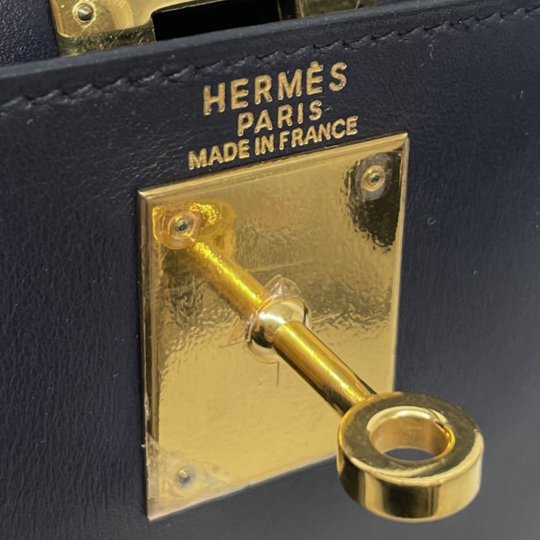 Hermes(エルメス)のエルメス ケリー28 ボックスカーフ バッグ トートバッグ ショルダーバッグ ブルーインディゴ ネイビー レディースのバッグ(トートバッグ)の商品写真