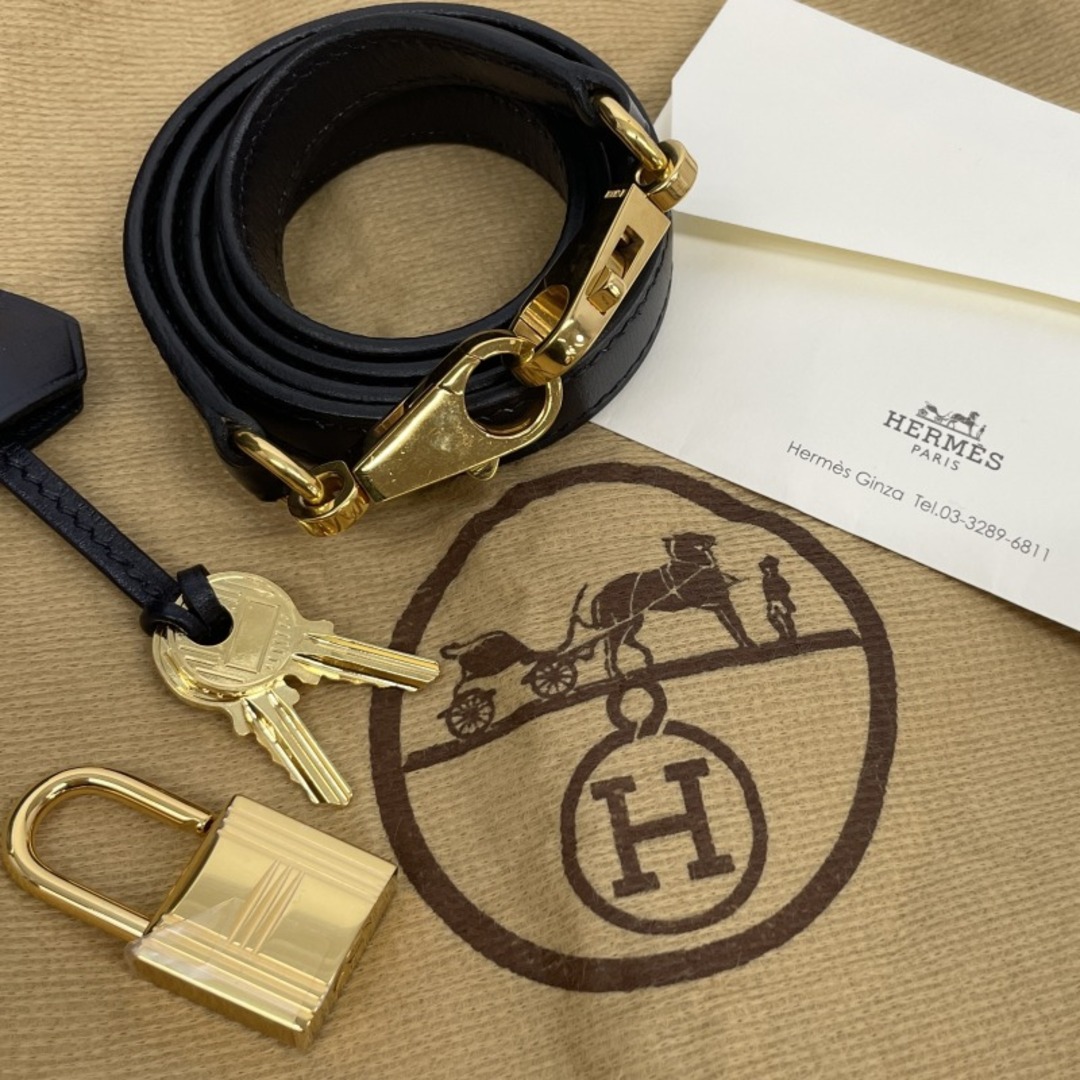 Hermes(エルメス)のエルメス ケリー28 ボックスカーフ バッグ トートバッグ ショルダーバッグ ブルーインディゴ ネイビー レディースのバッグ(トートバッグ)の商品写真