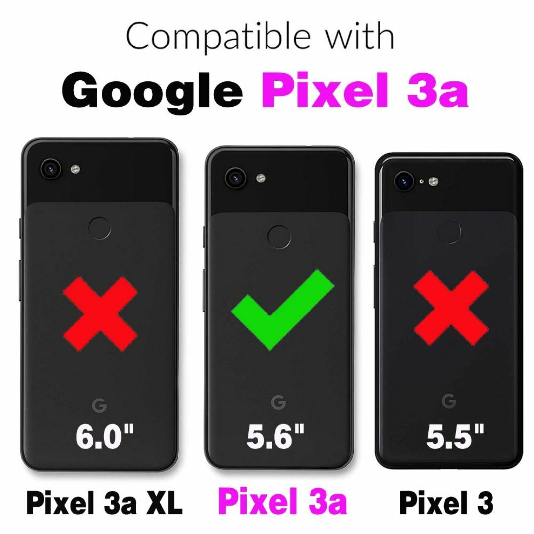 【色:グレー】Elisorli Google Pixel 3Aケース 手帳型グー スマホ/家電/カメラのスマホアクセサリー(その他)の商品写真