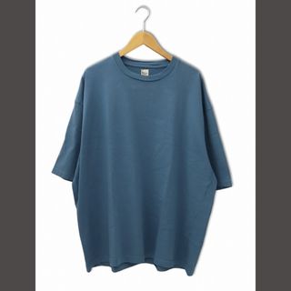 ロンハーマン(Ron Herman)のロンハーマン クルーネック 半袖 ビッグシルエット Tシャツ L ブルー(Tシャツ/カットソー(半袖/袖なし))