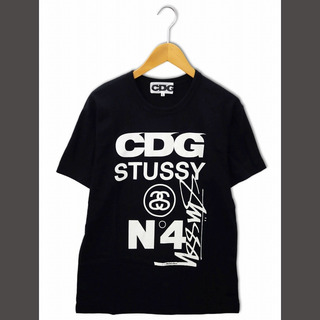 コムデギャルソン(COMME des GARCONS)のCDG×STUSSY ロゴ プリント 半袖 Tシャツ カットソー L(Tシャツ/カットソー(半袖/袖なし))