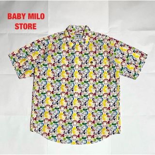 アベイシングエイプ(A BATHING APE)の【希少】BABY MILO STORE　ベイビーマイロ　総柄シャツ　刺繍ロゴ(シャツ)