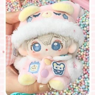 【29】パジャマ　ピンク　 10cmぬいぐるみ用　ぬい服 　ちびぬい(ぬいぐるみ)