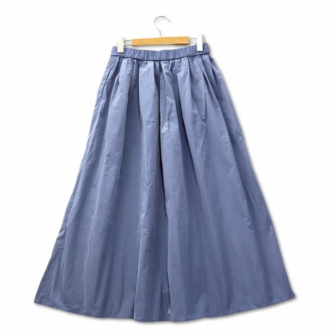 Simplicite(シンプリシテェ)のシンプリシテェ ゴムウエスト ナイロン ギャザー スカート ブルー レディースのスカート(ロングスカート)の商品写真
