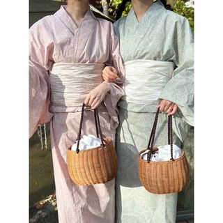 くすみ花柄浴衣セット グリーン◆ゆかた 帯 大人 線画 上品 白 フラワー 淡色