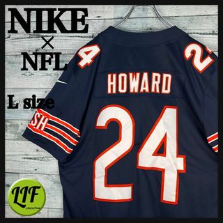 ナイキ(NIKE)のナイキ NFL 刺繍ロゴ ベアーズ 半袖 アメフトゲームシャツ L(Tシャツ/カットソー(半袖/袖なし))