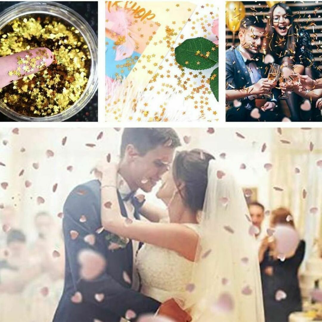 紙吹雪 ミニ 約8000枚 誕生日 結婚式 ベビーシャワー ウェディング 装飾 ハンドメイドのパーティー(その他)の商品写真