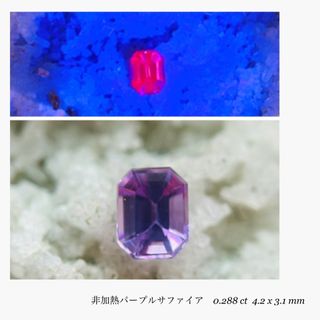 (R0426-5)『非加熱』天然パープルサファイア　ルース　0.288ct(その他)