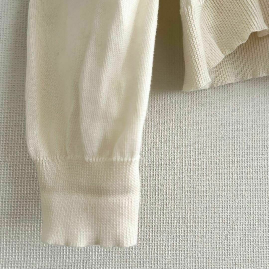 Ralph Lauren(ラルフローレン)のラルフローレン コットン ニット ポニー刺繍 XL アイボリー レディースのトップス(ニット/セーター)の商品写真