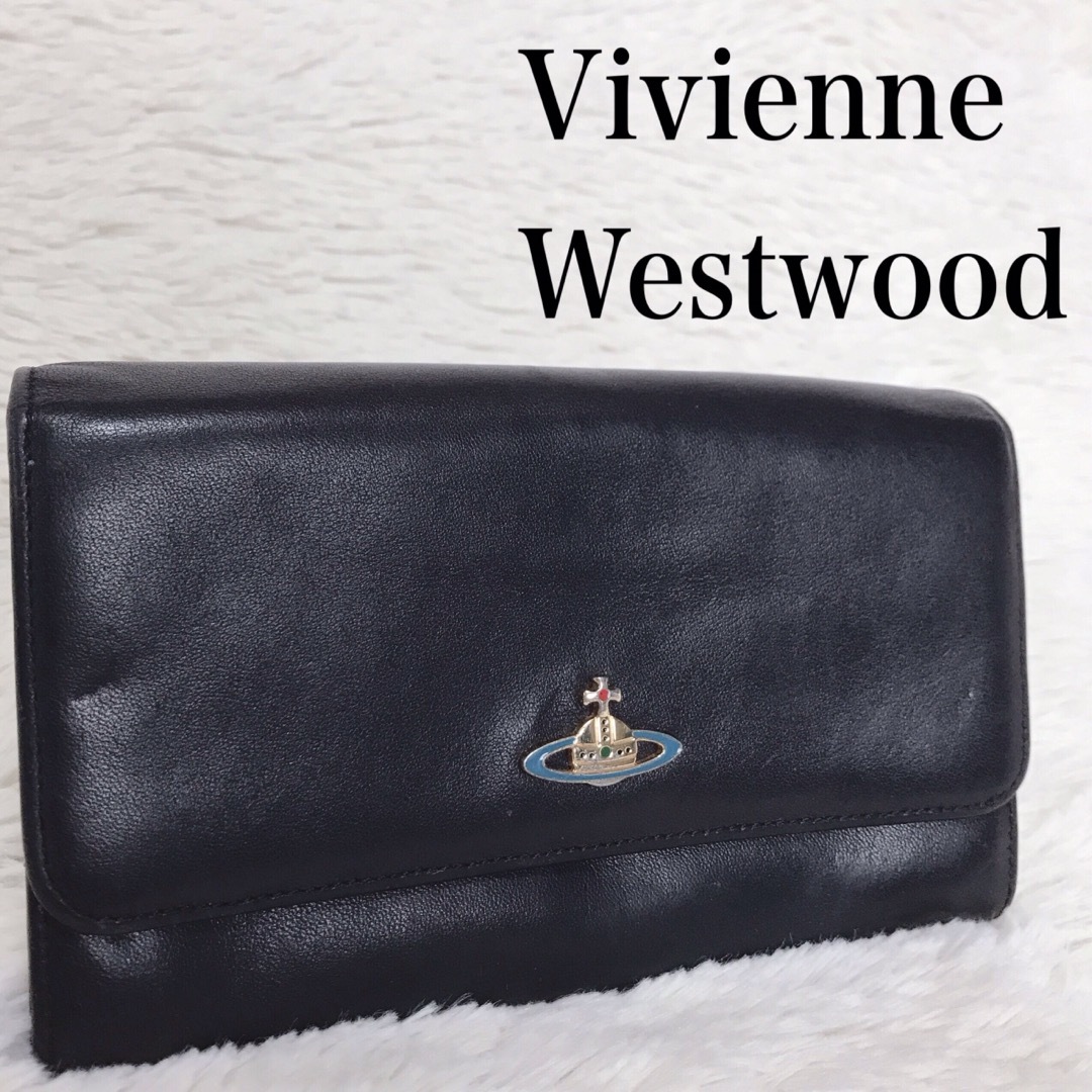 Vivienne Westwood(ヴィヴィアンウエストウッド)のVivienne Westwood レザー オーブ 長財布 折り財布 ウォレット メンズのファッション小物(長財布)の商品写真