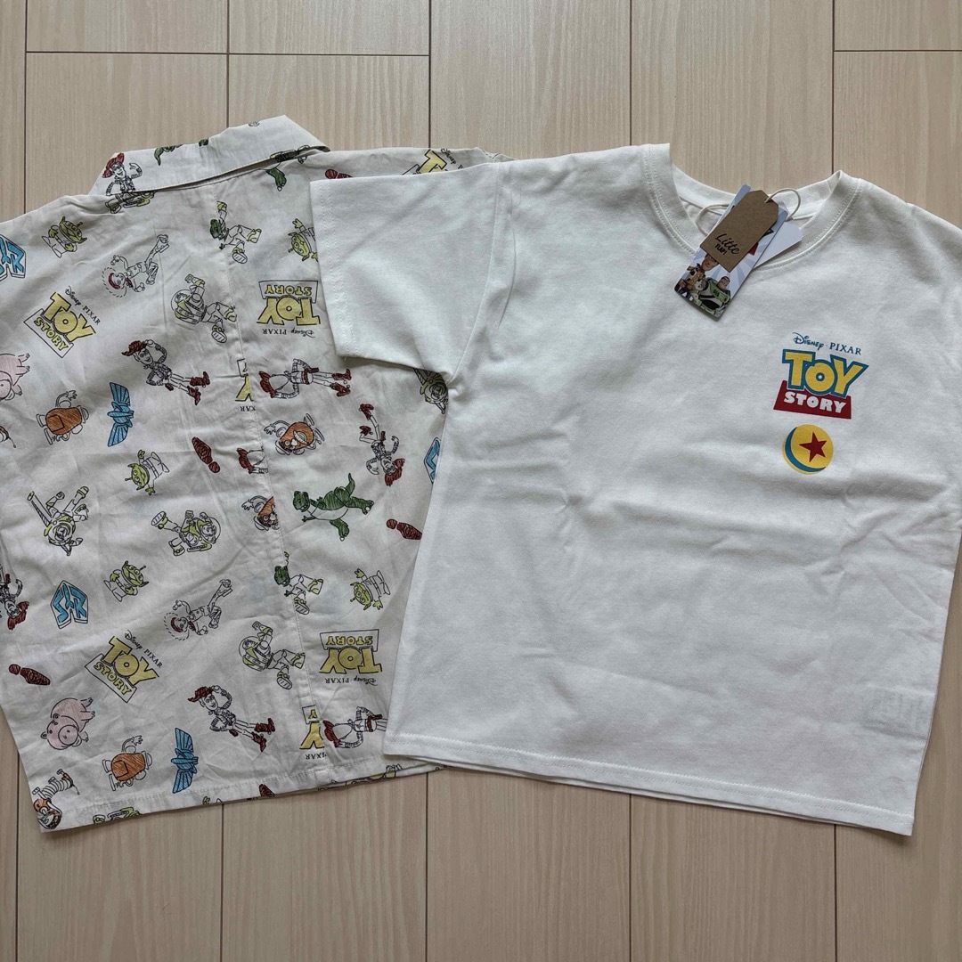 Disney(ディズニー)の【ディズニー】リトシー トイストーリー アロハシャツ☆Tシャツ セット 120 キッズ/ベビー/マタニティのキッズ服男の子用(90cm~)(Tシャツ/カットソー)の商品写真