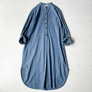 極美品✨ SEA シー オーガニック シャンブレーオーバーグランパシャツドレス