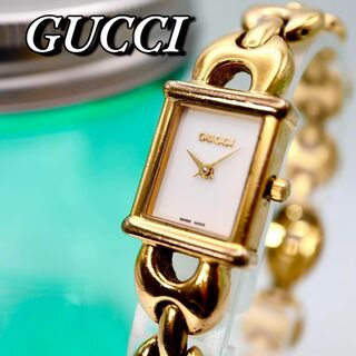 グッチ(Gucci)のGUCCI スクエア チェーン ゴールド レディース腕時計 427(腕時計)