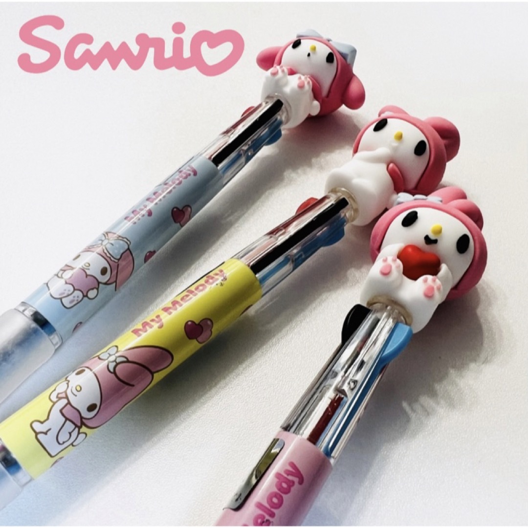 サンリオ(サンリオ)の韓国限定❣️マイメロディ3色ボールペン3点セット エンタメ/ホビーのおもちゃ/ぬいぐるみ(キャラクターグッズ)の商品写真