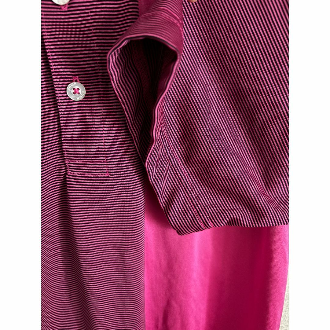 PUMA(プーマ)の【最終値下げ】 プーマ PUMA 古着 メンズ ゴルフウェア ポロシャツ ピンク スポーツ/アウトドアのゴルフ(ウエア)の商品写真
