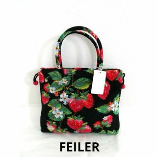 FEILER - 💞フェイラー💞ストロベリーフィールド　手付き巾着　バッグ　ブラック