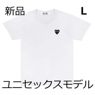 コムデギャルソン(COMME des GARCONS)の国内正規品 プレイコムデギャルソン Lサイズ  ブラックハート 半袖(Tシャツ/カットソー(半袖/袖なし))