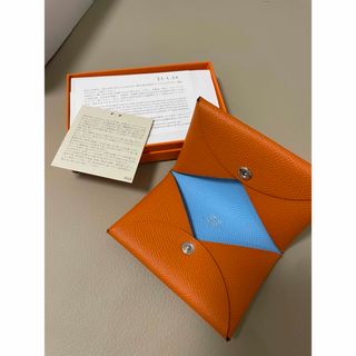 エルメス(Hermes)のHERMES カルヴィ バイカラー(名刺入れ/定期入れ)