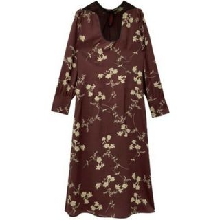 アメリヴィンテージ(Ameri VINTAGE)のアメリヴィンテージ 2WAY KEILY FLOWER PRINT DRESS(ロングワンピース/マキシワンピース)