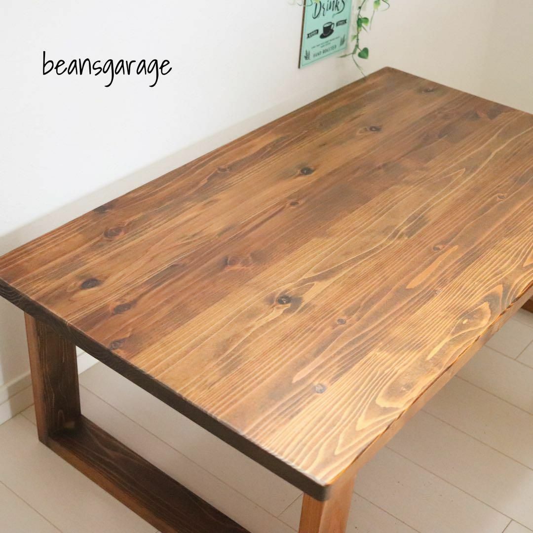 天然木 無垢ローテーブル 90×45 リビングテーブル コーヒーテーブル インテリア/住まい/日用品の机/テーブル(ローテーブル)の商品写真