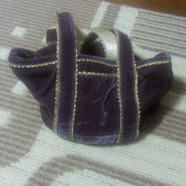 OZOC(オゾック)のベロアかばん  パープル レディースのバッグ(トートバッグ)の商品写真