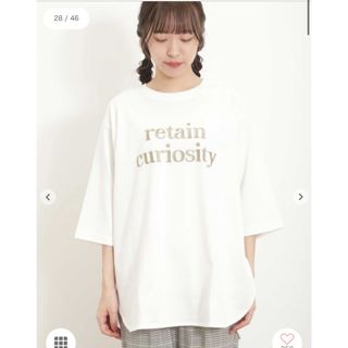 サマンサモスモス(SM2)の未使用 SM2 サマンサモスモス ロゴ刺繍ラウンドチュニックTシャツ(シャツ/ブラウス(長袖/七分))