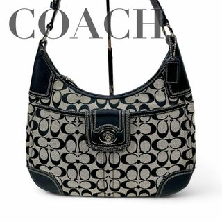 コーチ(COACH)のコーチ ターンロック シグネチャー ワンショルダーバッグ ブラック(ショルダーバッグ)