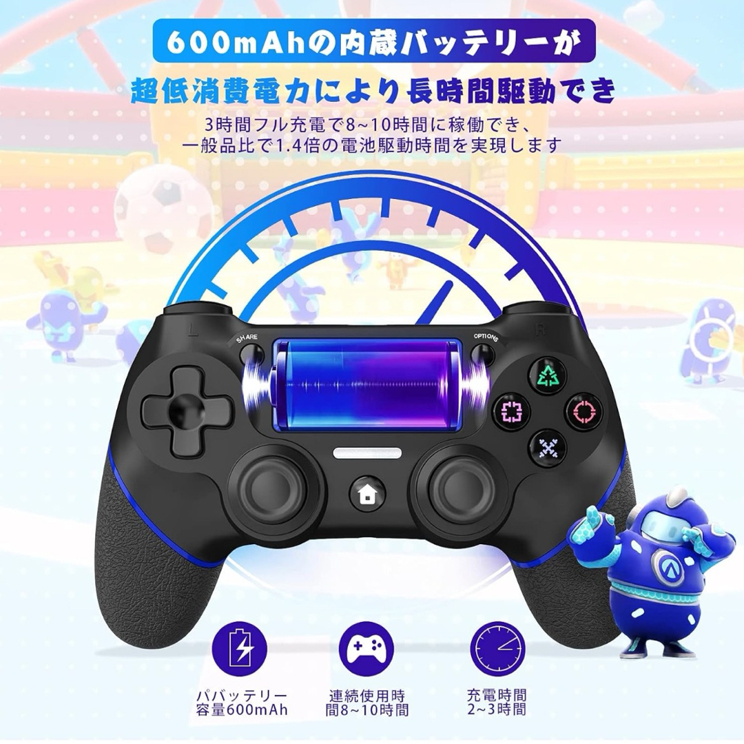 PlayStation4(プレイステーション4)のps4コントローラー　ワイヤレス　多機能　二重振動　Bluetooth エンタメ/ホビーのゲームソフト/ゲーム機本体(その他)の商品写真