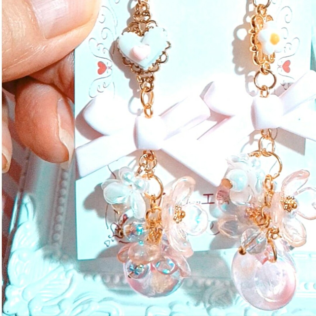 土日限定100円引き【鈴丸】シュワシュワPierce/earrings レディースのアクセサリー(ピアス)の商品写真