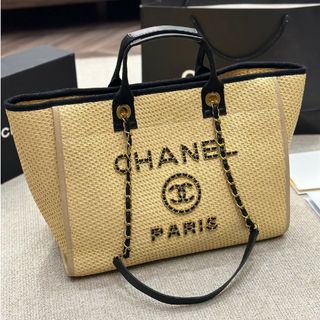 シャネル(CHANEL)のシャネル キャンバス ビーチバッグ ショッピングバッグ(ロングワンピース/マキシワンピース)