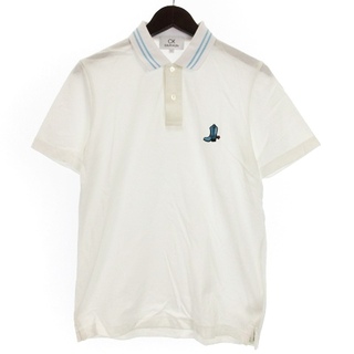 Calvin Klein - カルバンクライン ポロシャツ 半袖 刺繍 ホワイト M 240425E