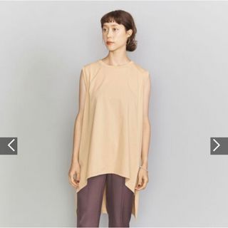 ロク(6 (ROKU))のBEAUTY&YOUTH コットン天竺バックテールノースリーブカットソー(Tシャツ(半袖/袖なし))