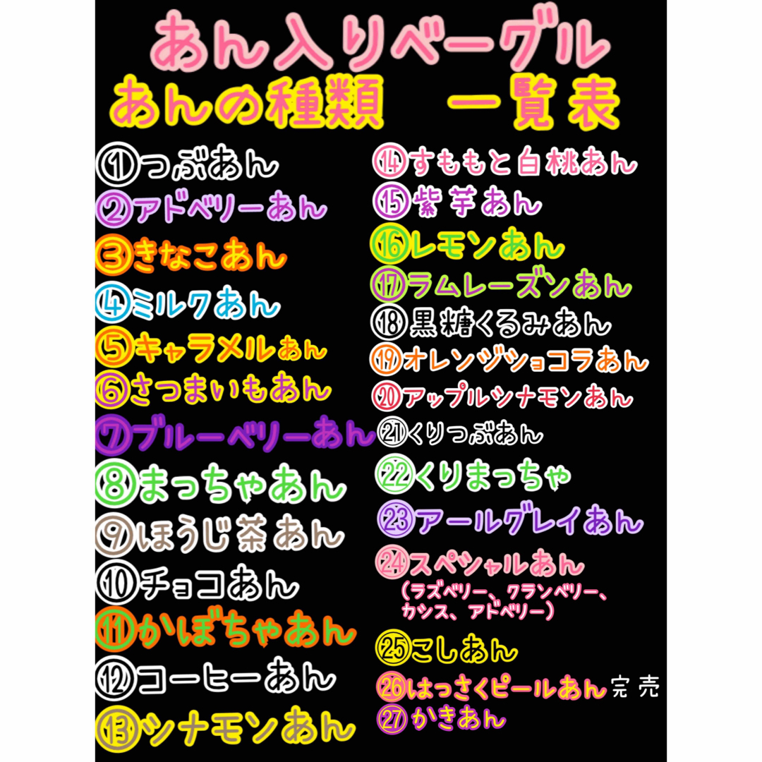 和菓子屋のミニ無添加あん入りベーグル ランダム5個セット☆彡.。  食品/飲料/酒の食品(パン)の商品写真