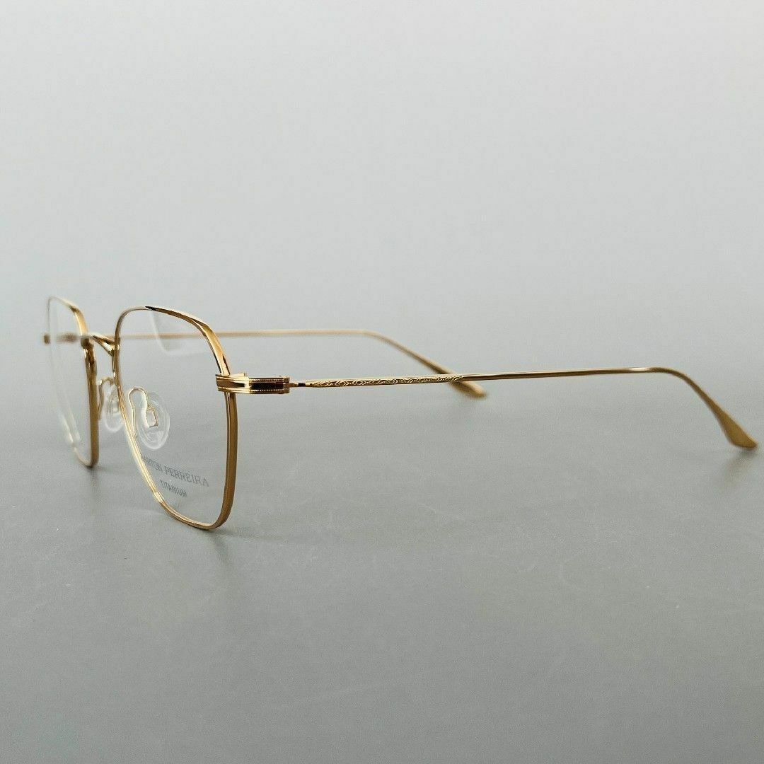 バートンペレイラ メガネ メンズ レディース オーバル 日本製 チタン 金 レディースのファッション小物(サングラス/メガネ)の商品写真
