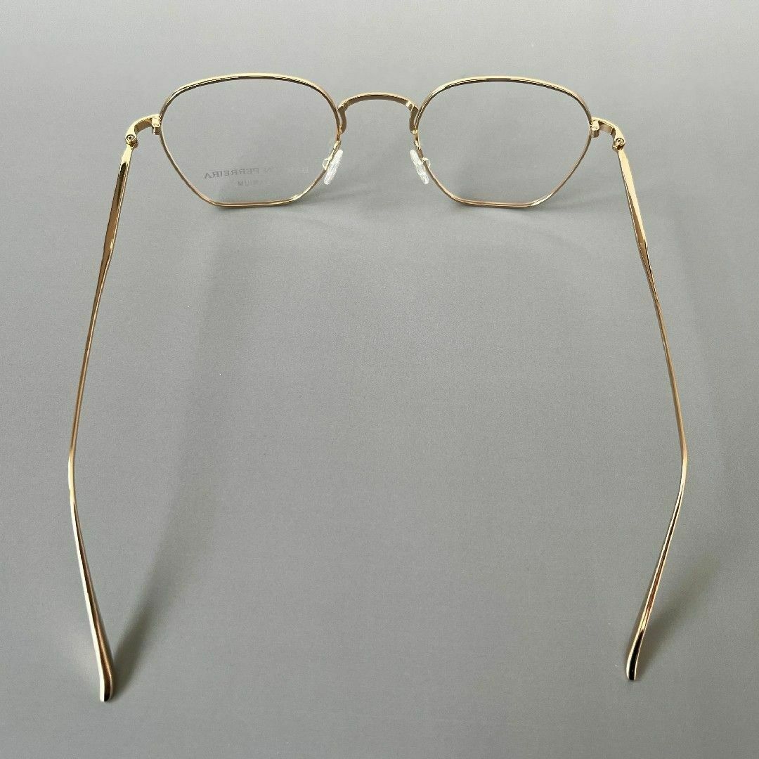 バートンペレイラ メガネ メンズ レディース オーバル 日本製 チタン 金 レディースのファッション小物(サングラス/メガネ)の商品写真