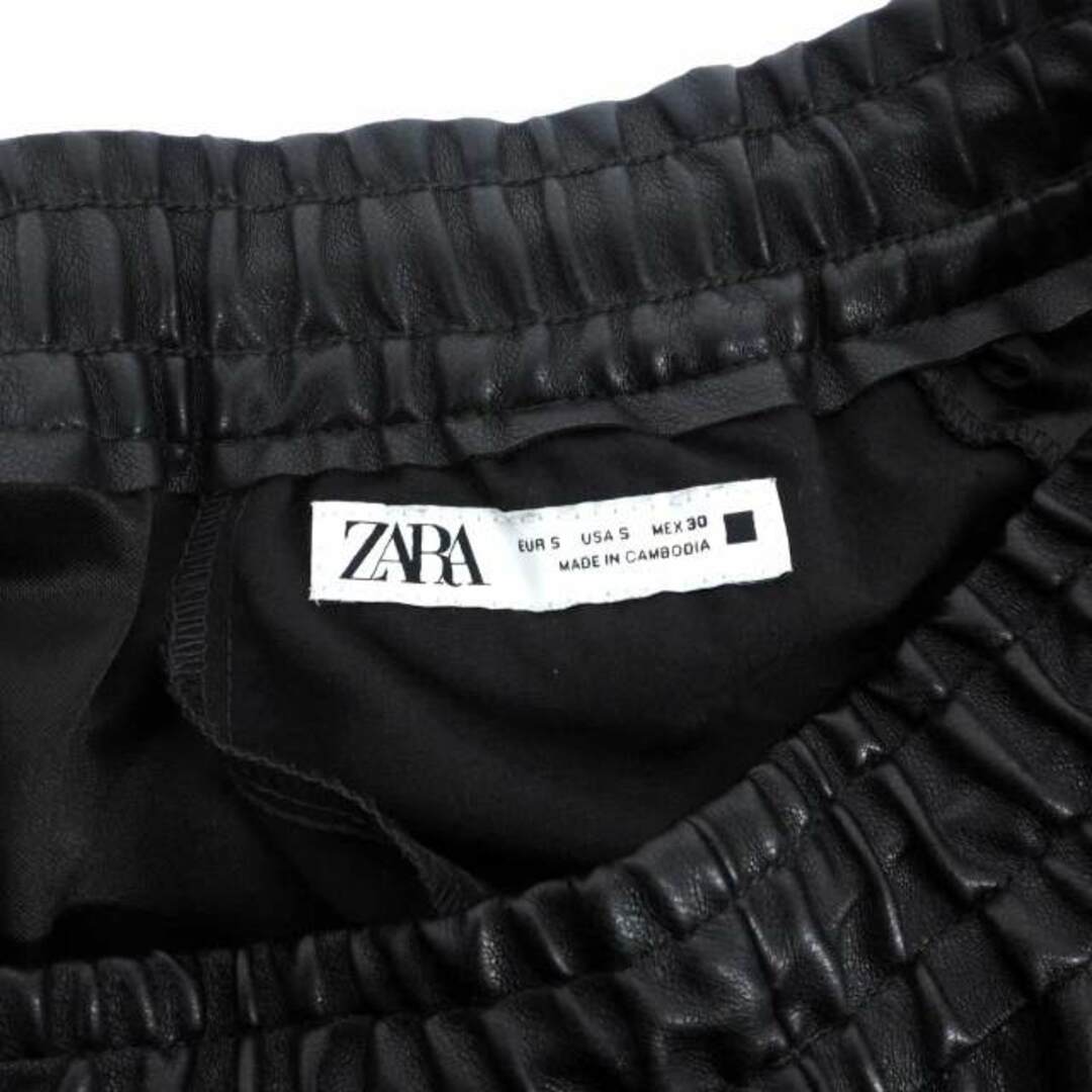 ZARA(ザラ)のザラ ZARA フェイク レザー パンツ スラックス S ブラック メンズのパンツ(スラックス)の商品写真