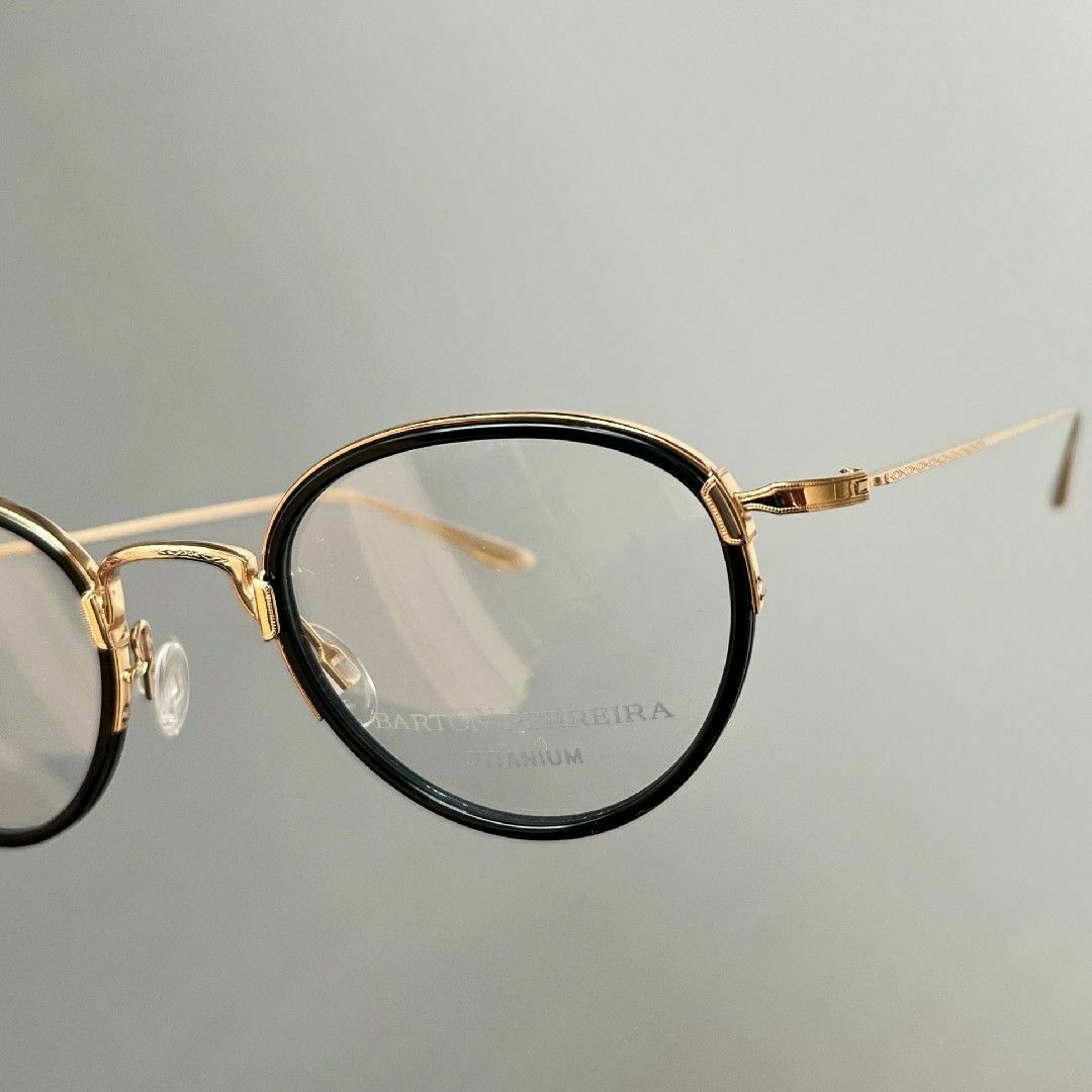 バートンペレイラ メガネ メンズ レディース 日本製 ブラック ゴールド 黒 金 レディースのファッション小物(サングラス/メガネ)の商品写真