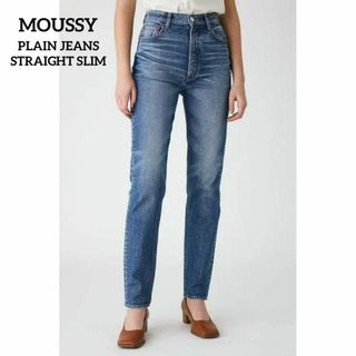 マウジー(moussy)の美品✨moussy PLAIN JEANS STRAIGHT SLIM　26(デニム/ジーンズ)