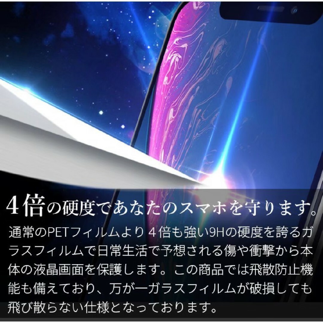 汚れから防ぐ快適な操作全画面ガラスフィルムiPhone13.13Pro スマホ/家電/カメラのスマホアクセサリー(保護フィルム)の商品写真