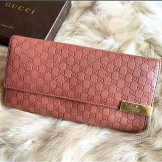 グッチ(Gucci)の極美品GUCCIマイクロGG 長財布　グッチ　シマレザー(財布)