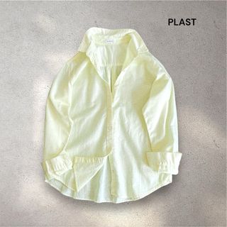 プラステ(PLST)のPLAST プラステ コットンリネンシャツ 日 イエロー M きれいめ(シャツ/ブラウス(長袖/七分))