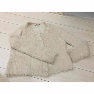 ザラ(ZARA)のZARA シャギーニットカーディガン(カーディガン)