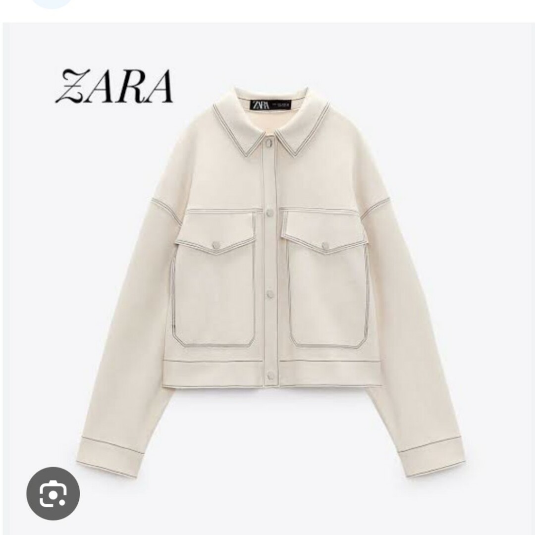 ZARA(ザラ)のZARA コントラストトップステッチ ジャケット レディースのジャケット/アウター(その他)の商品写真