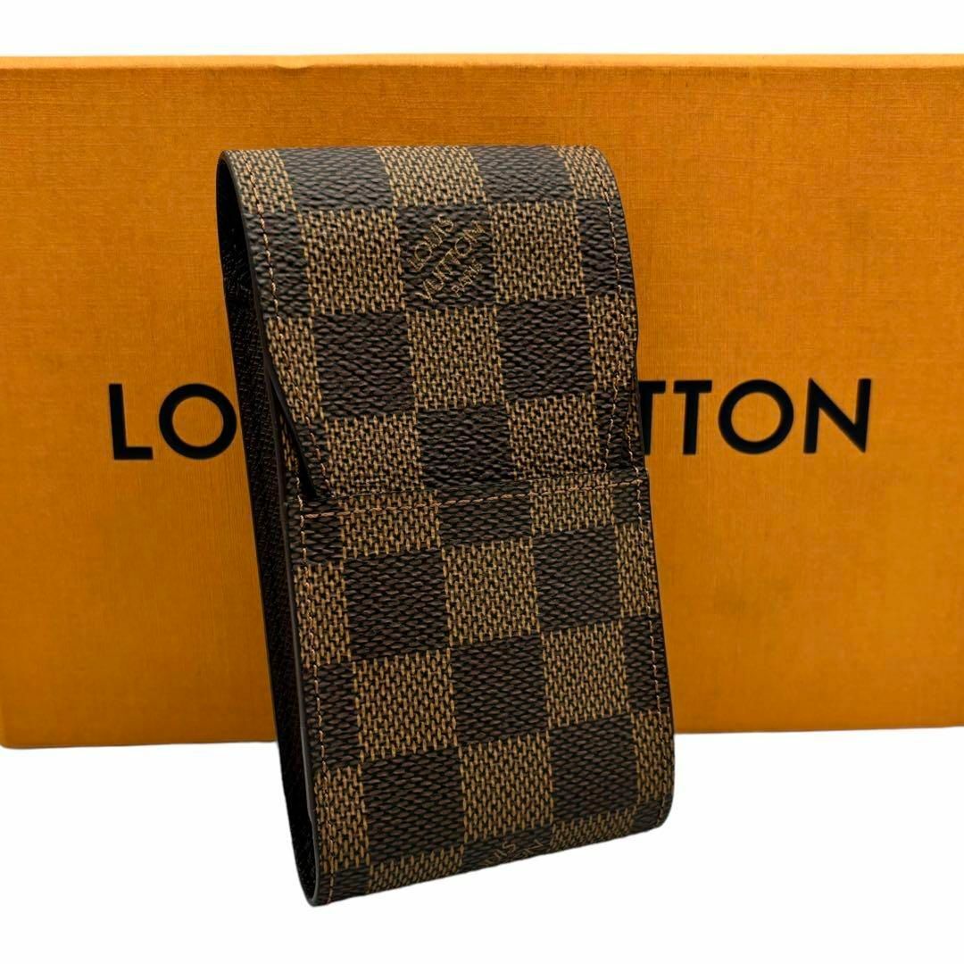 LOUIS VUITTON(ルイヴィトン)のルイヴィトン　ダミエエベヌ　エテュイシガレット　シガレットケース メンズのファッション小物(タバコグッズ)の商品写真