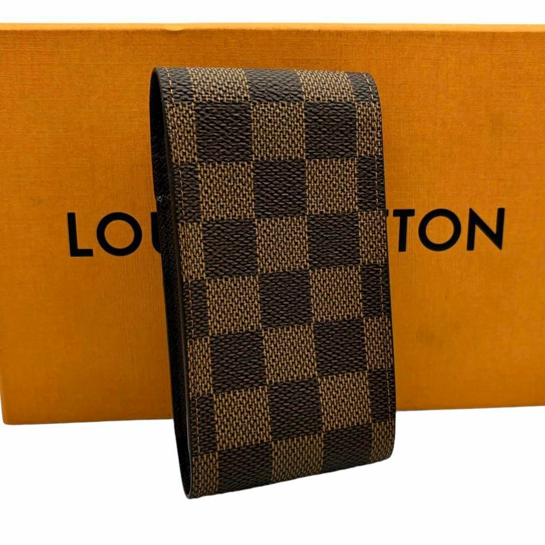 LOUIS VUITTON(ルイヴィトン)のルイヴィトン　ダミエエベヌ　エテュイシガレット　シガレットケース メンズのファッション小物(タバコグッズ)の商品写真