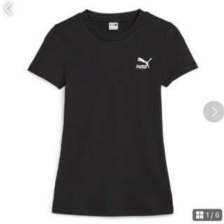 プーマ(PUMA)のPUMA プーマ　レディース　トップス　半袖Tシャツ　黒　L 刺繍ロゴ　夏(Tシャツ(半袖/袖なし))