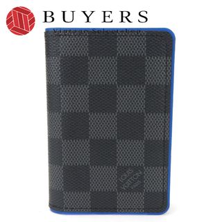 ルイヴィトン(LOUIS VUITTON)の【中古】 ルイ・ヴィトン カードケース オーガナイザードゥポッシュ ダミエグラフィットキャンバス レザー ブルー 名刺入れ メンズ 男性 LOUIS VUITTON(パスケース/IDカードホルダー)