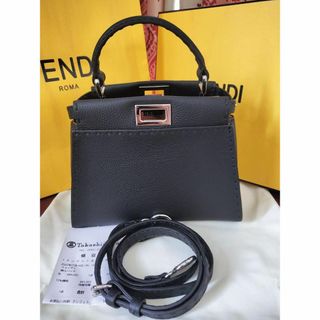 フェンディ(FENDI)の極美品 FENDI フェンディ ピーカブー ミニ セレリア(ハンドバッグ)