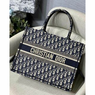 ディオール(Dior)の美品 クリスチャンディオール ディオールオブリーク ブックトートバッグ ミディア(その他)